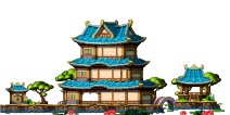 Lotus Pond Garden Tile House