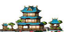 Lotus Pond Garden Tile House